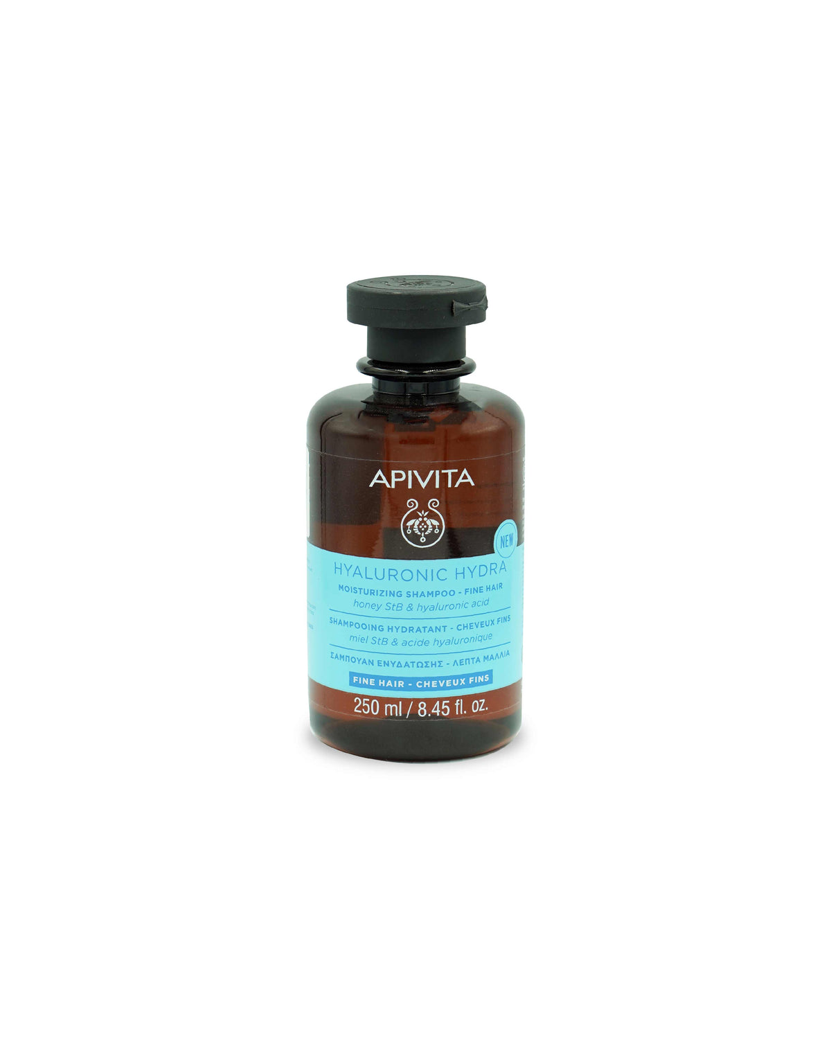 Hyaluronic hydra fine hair champú hidratante 250mL. Apivita
