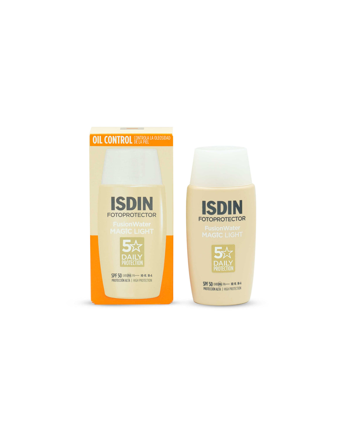 Fotoprotector fusion water magic color light loción 50mL. Isdin