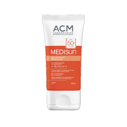 Medisun gel matificante FPS 50 muy alta protección 40mL. ACM