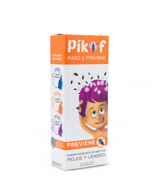 Pikof paso 2 champú repelente piojos 120mL