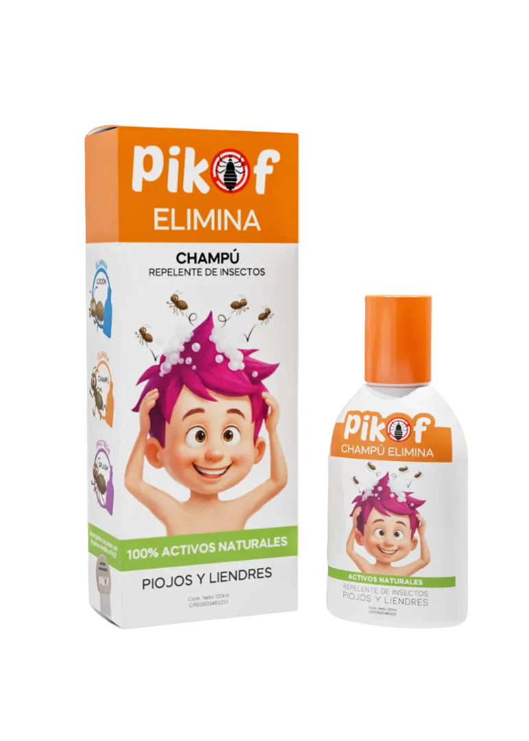 Pikof piojos champú para piojos y liendres, elimina 120mL