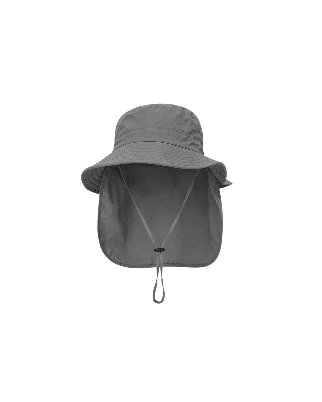 Sombrero gris con extensión y protección solar