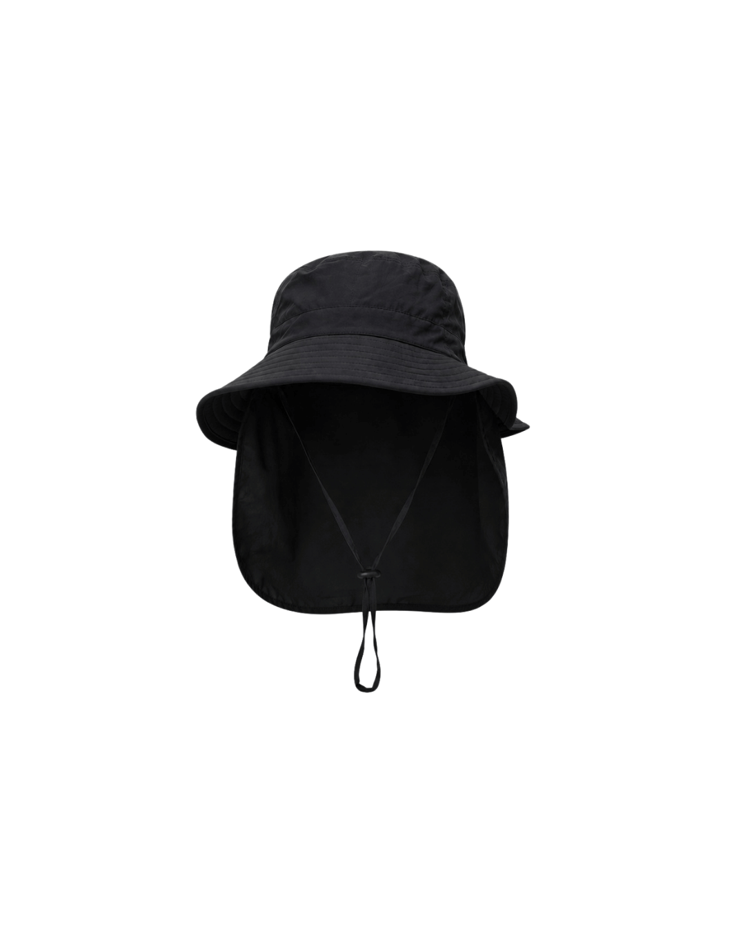 Sombrero negro con extensión y protección solar