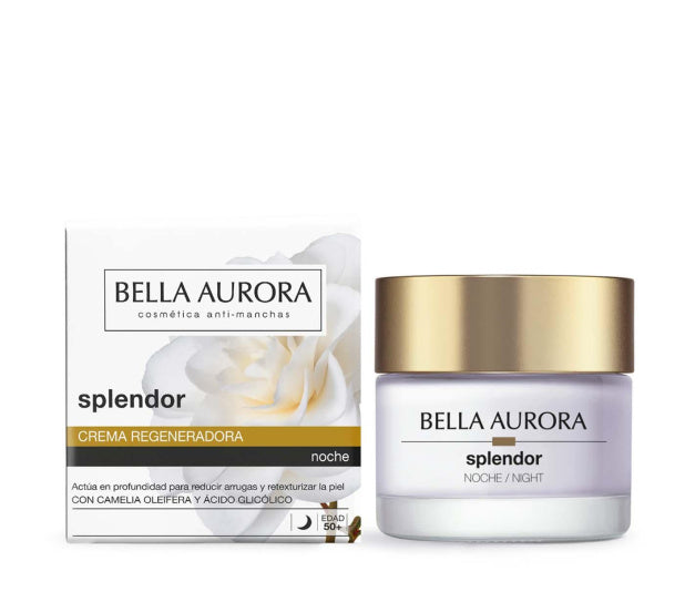 Splendor crema noche antiedad regeneradora 50mL. Bella Aurora