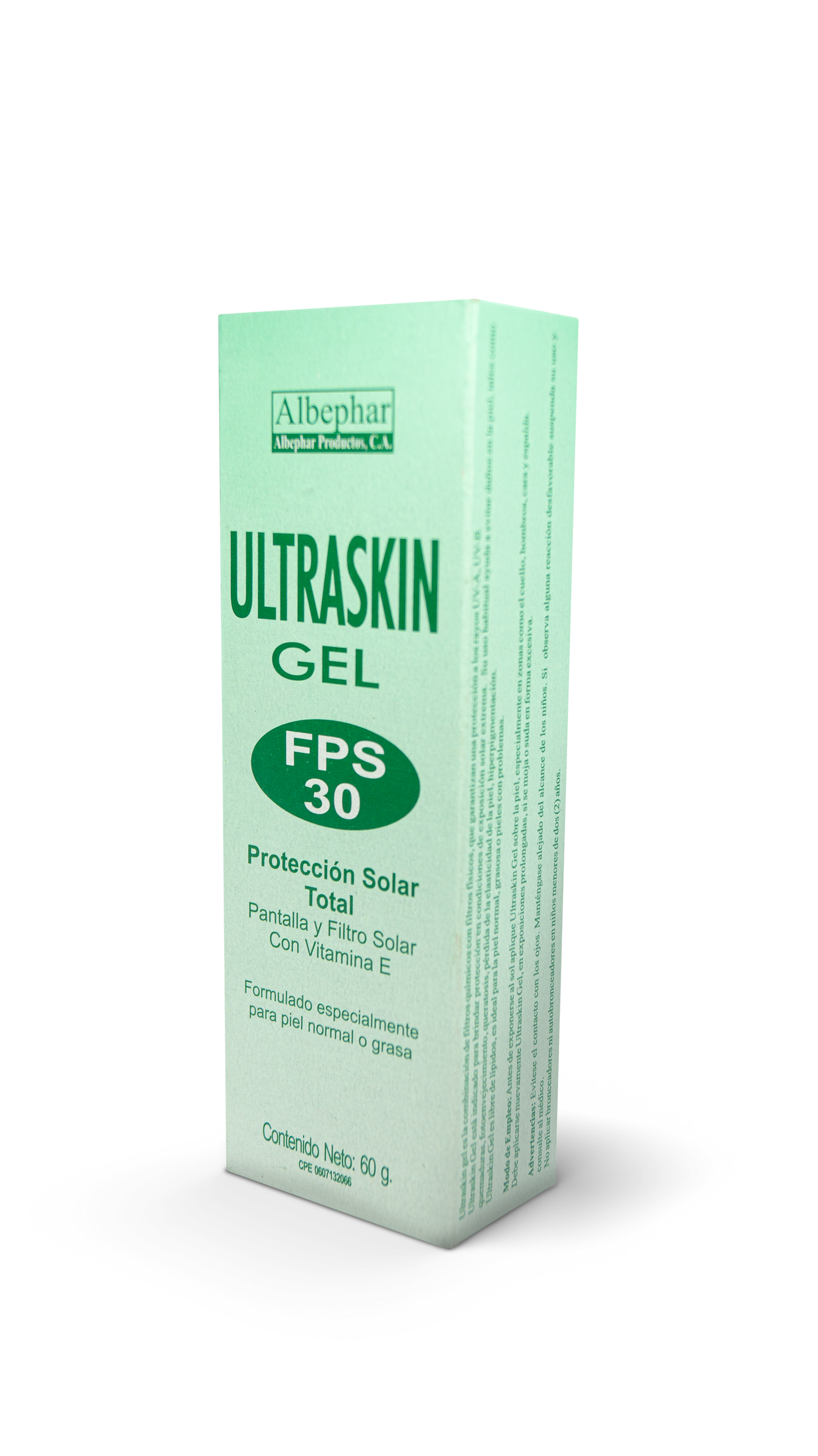 Ultraskin gel FPS 30 protector solar 60g |  Albephar
