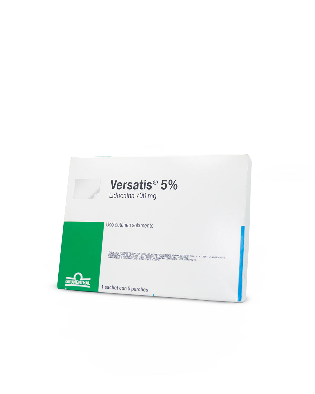 Versatis 5% lidocaína x 5 parches. Grunenthal