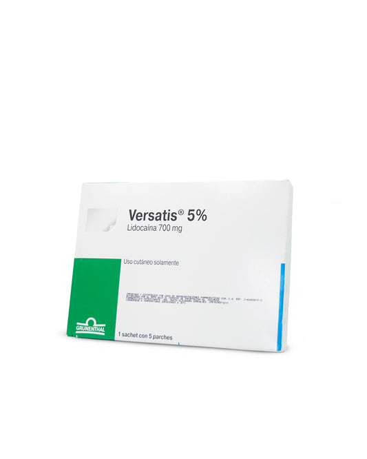 Versatis 5% lidocaína x 5 parches. Grunenthal