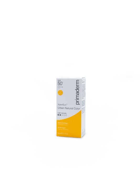 Xpertsun urban natural color light tono claro FPS 50 50mL. Primaderm