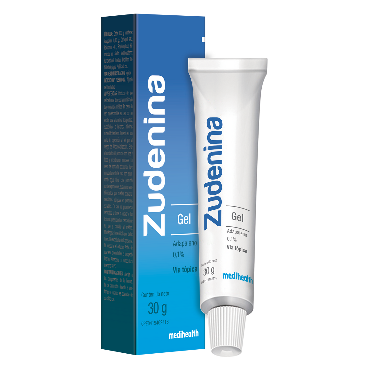 Zudenina 0.1% gel adapaleno 30g. Medihealth