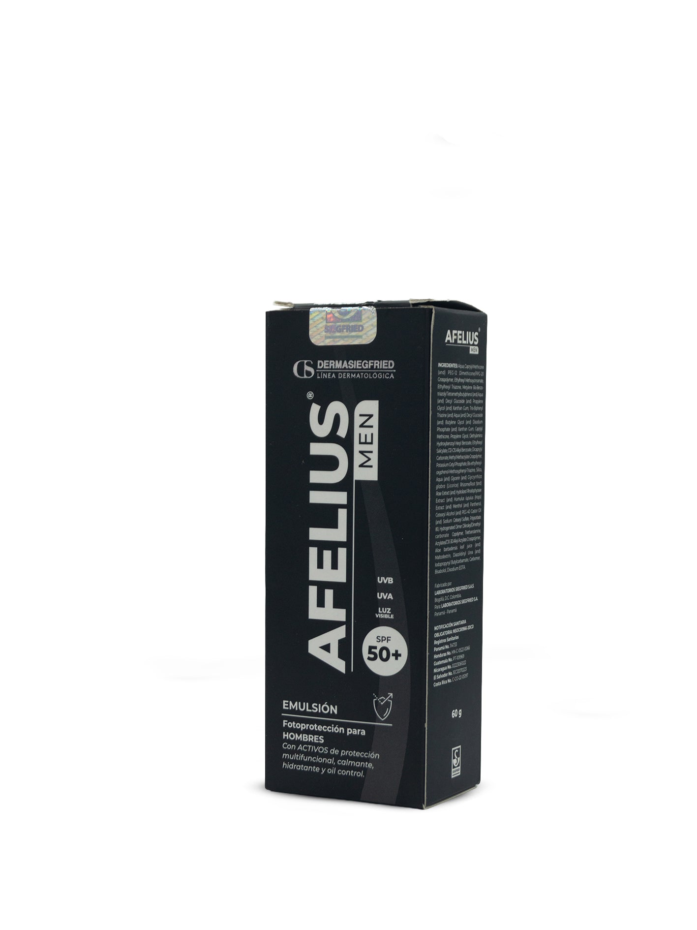 Afelius men emulsión FPS 50 fotoprotección para hombres 60g | Siegfried