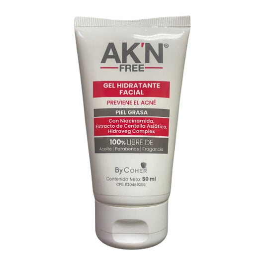AKN free gel hidratante facial piel grasa o acné 50mL. Coher