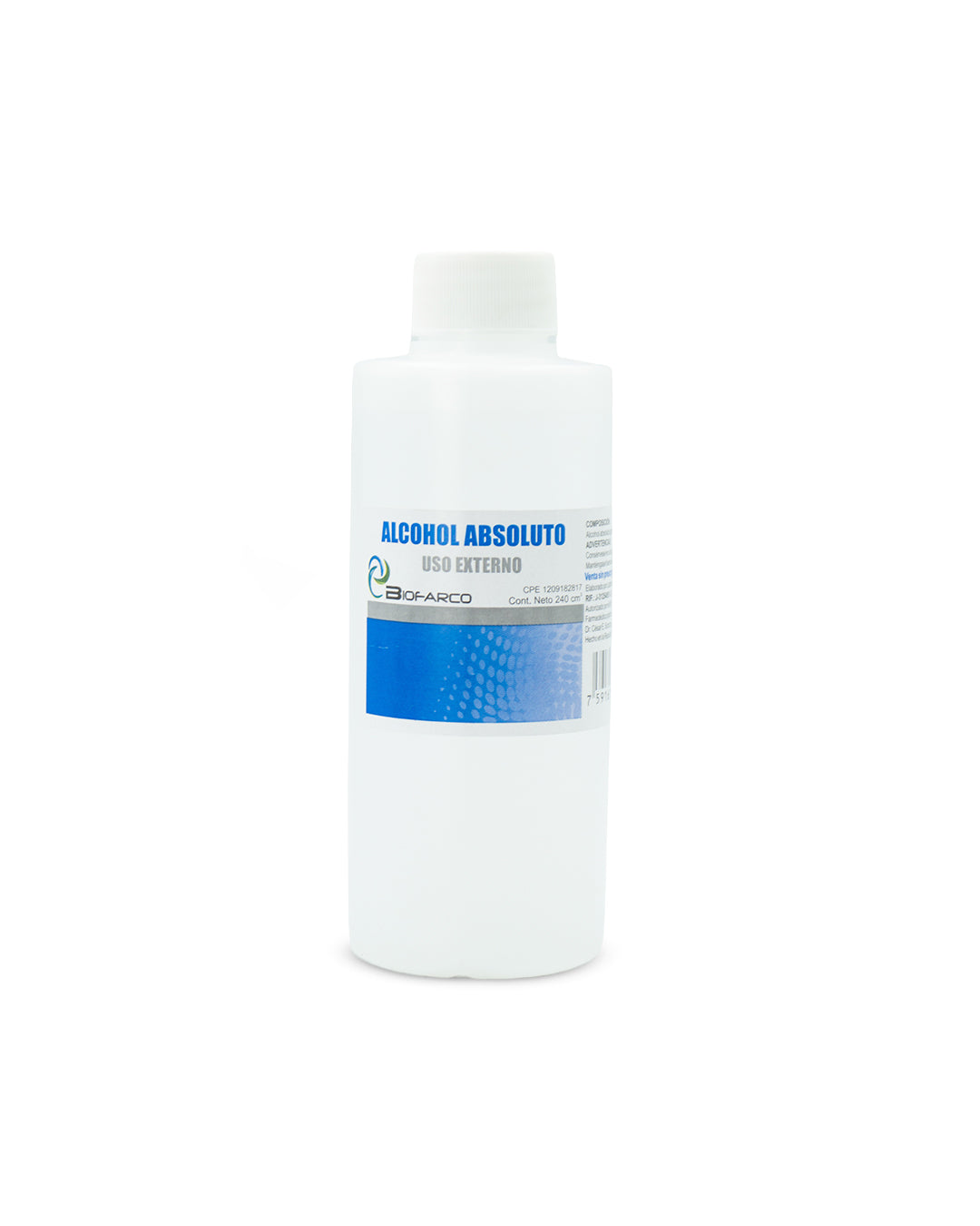 Alcohol absoluto 240mL. Biofarco