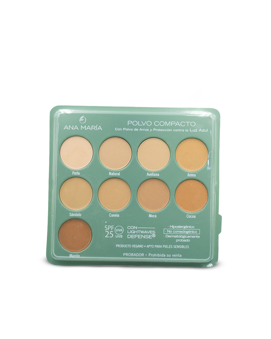 Polvo facial compacto humectante FPS 25 15g. Ana María