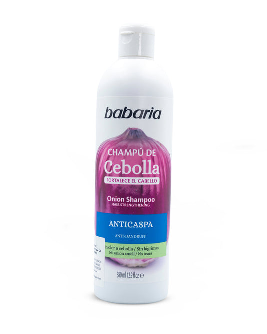 Babaria champú de cebolla anticaspa, sin olor a cebolla 380mL