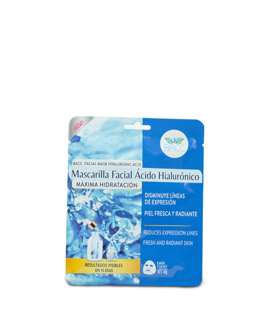 BACC mascarilla ácido hialurónico, piel fresca y radiante x 1 und 40g