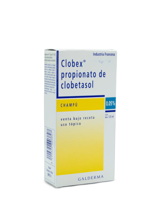 Clobex champú clobetasol 0.05% 125mL. Galderma