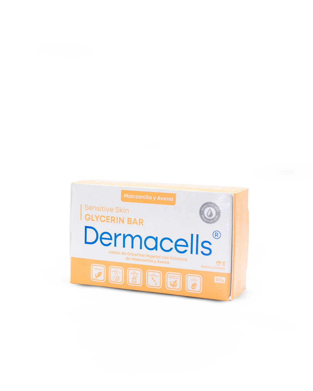 Dermacells jabón glicerina manzanilla avena barra 80g