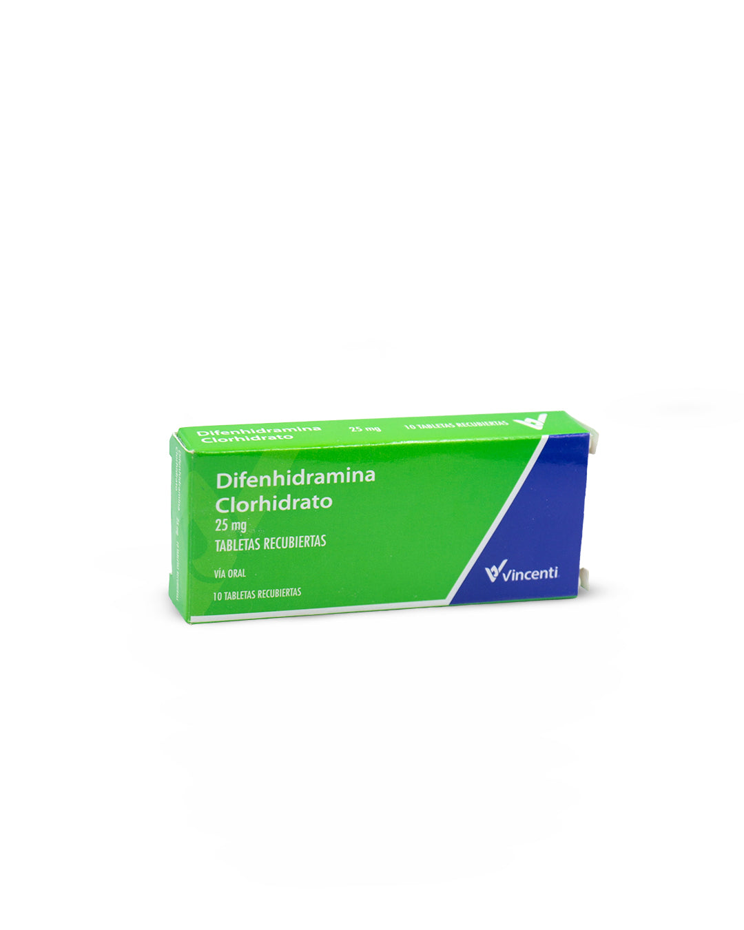 Difenhidramina 25mg x 10 tabletas. Vincenti