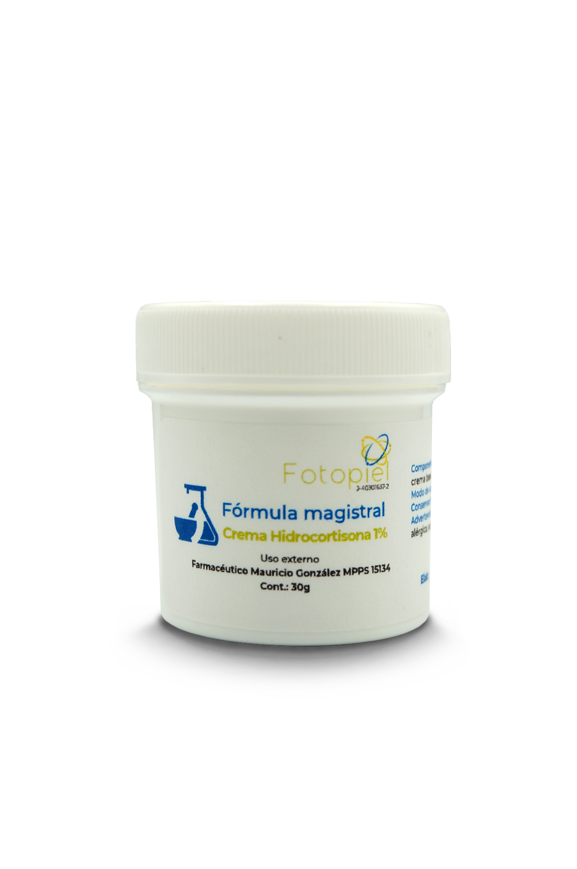 Fórmula magistral crema hidrocortisona 1% 30g