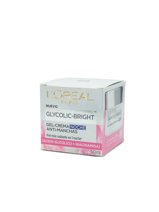 Glycolic bright gel crema noche antimanchas 50mL. Loreal