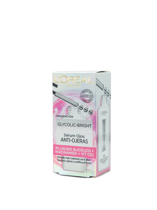Glycolic bright sérum ojos antiojeras 20g. Loreal