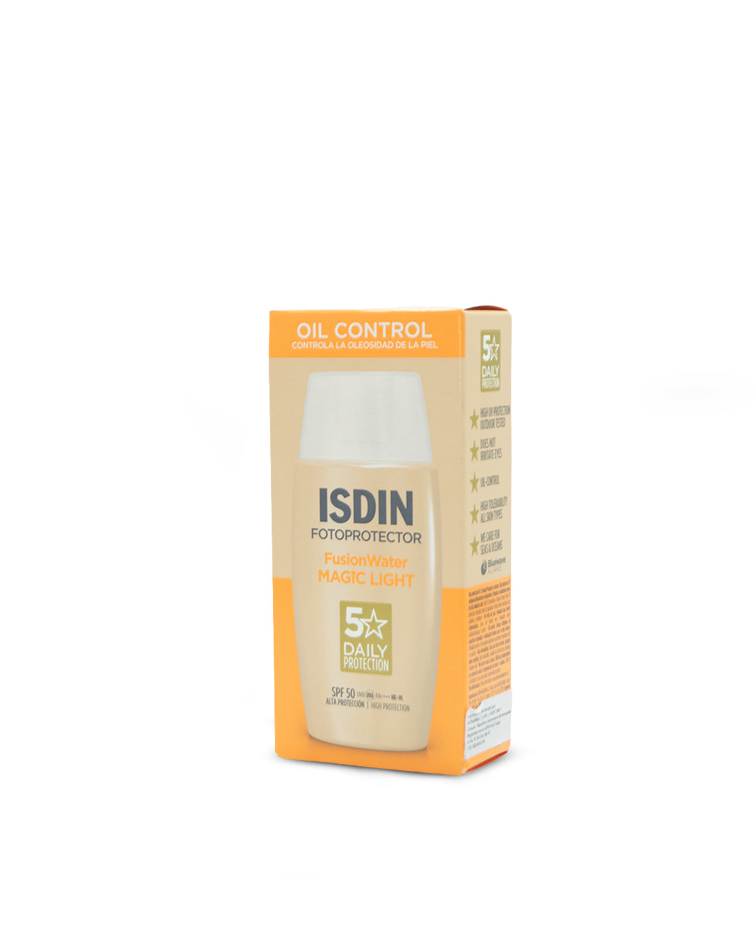 Fusion water oil control loción FPS 50 50mL. Isdin