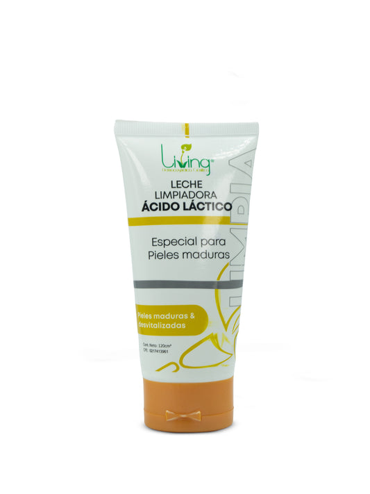 Leche limpiadora ácido láctico piel madura 120mL | Living