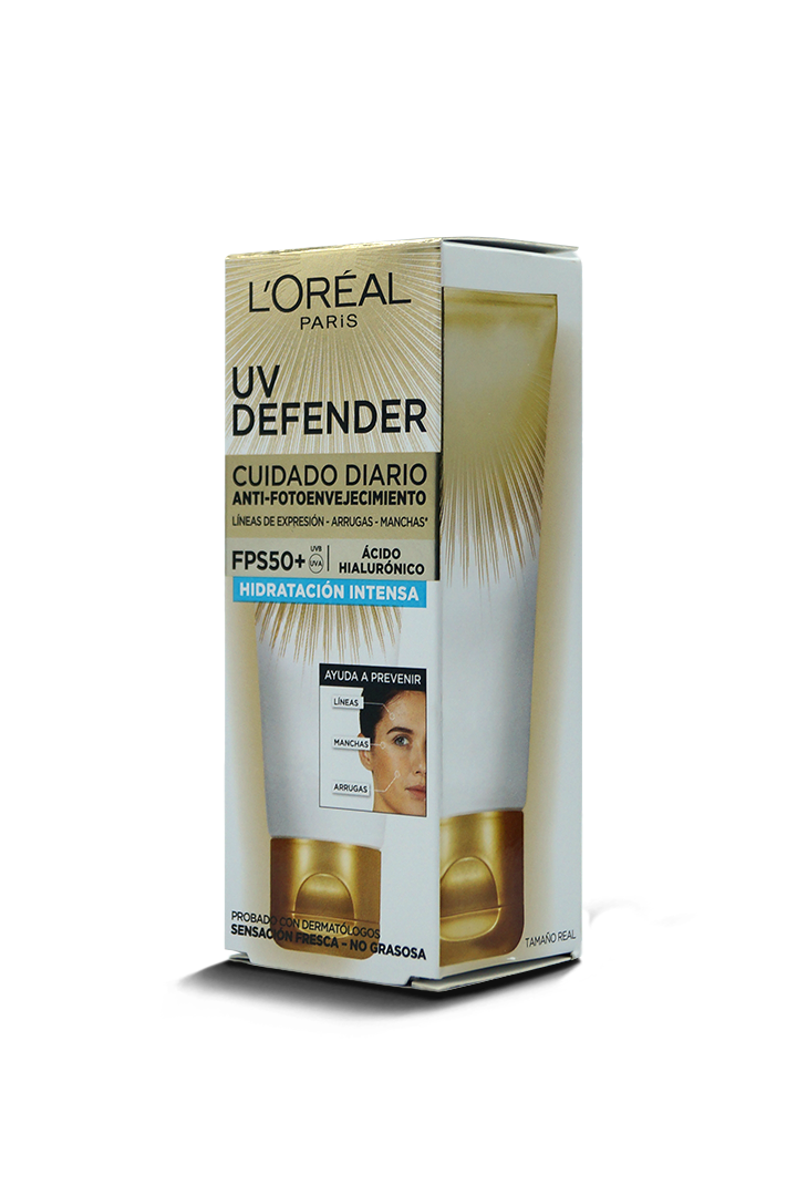 L'Oreal UV defender hidratación intensa FPS50 40g