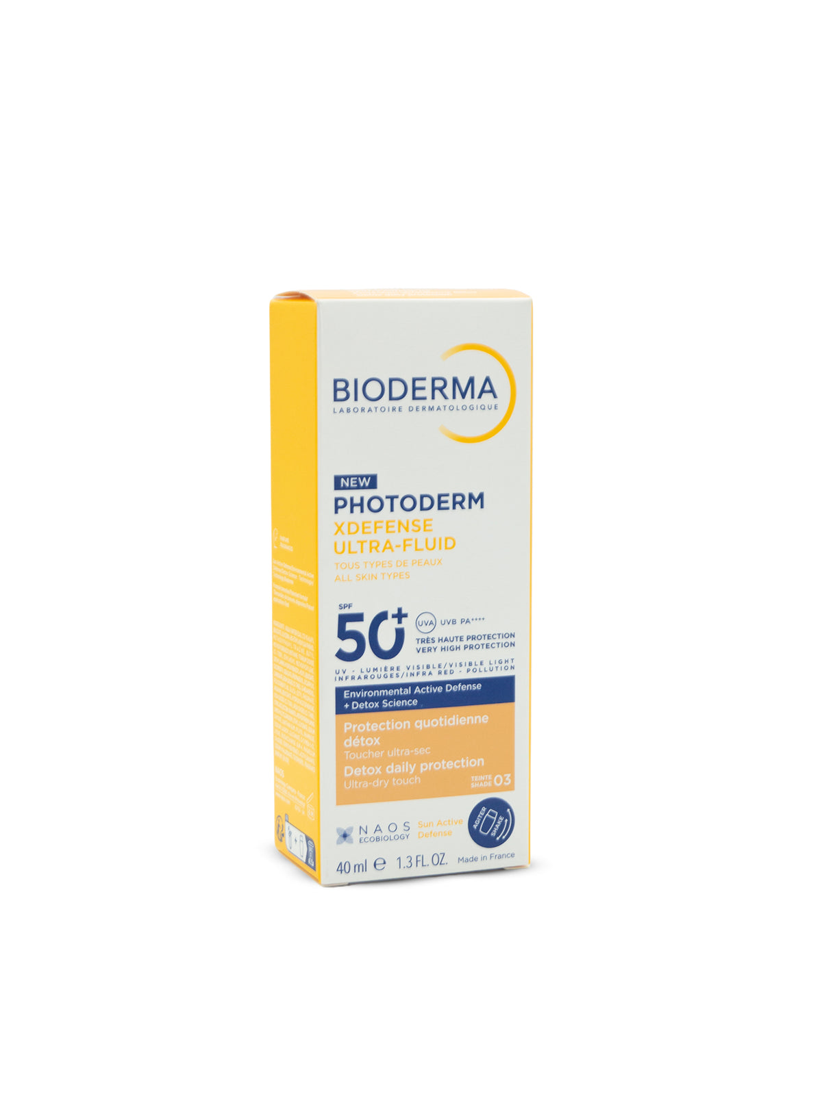 Photoderm xdefense ultrafluid con y sin color FPS 50 40mL. Bioderma