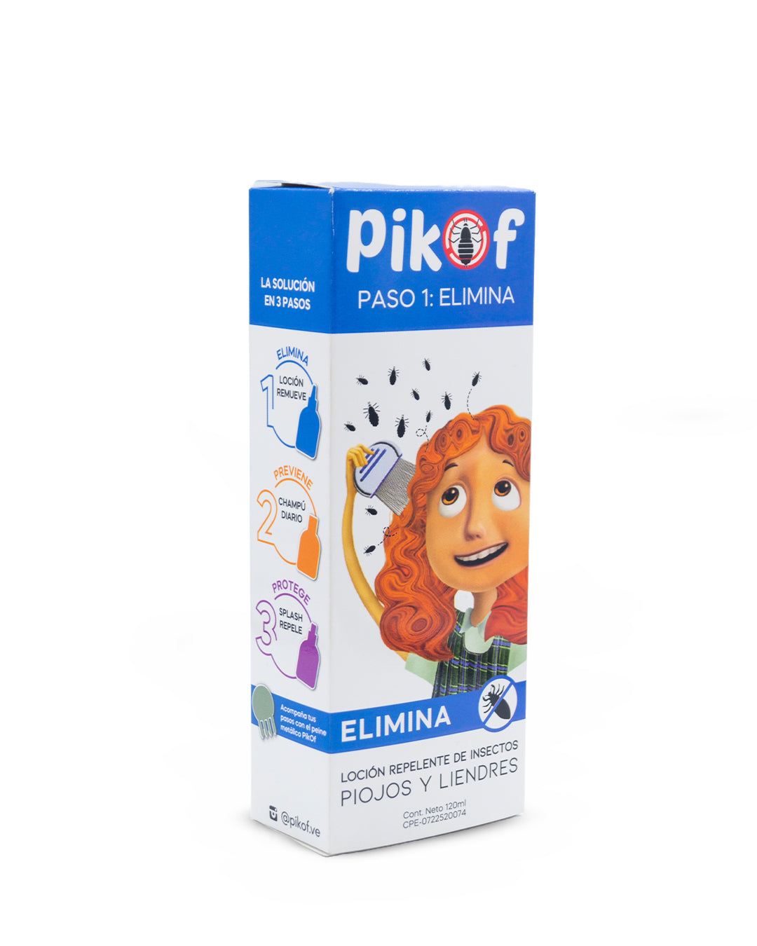 Pikof paso 1 loción repelente piojos 120mL
