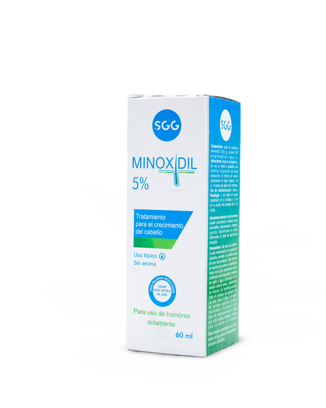 Minoxidil 5% solución 60mL. SGG