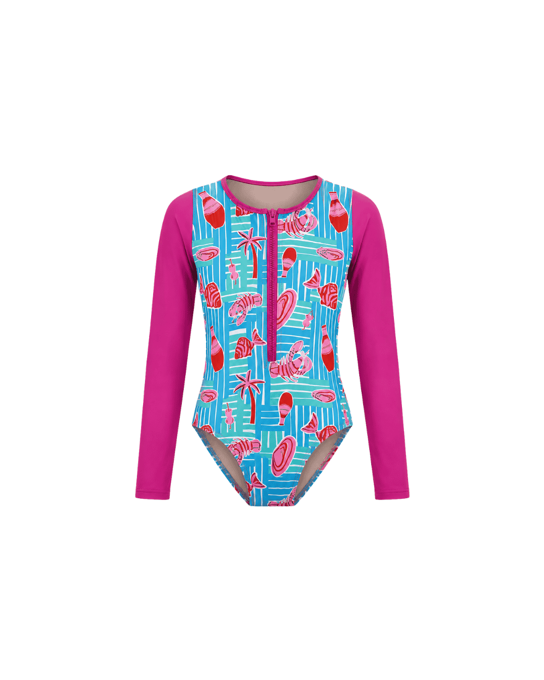 Traje de baño para niñas sin capucha con protección solar. Soluvle