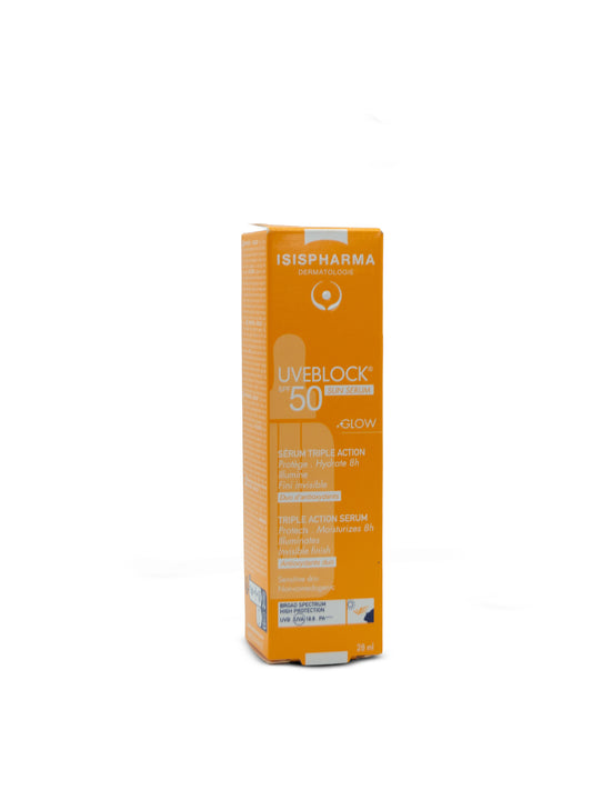 Uveblock sun sérum glow FPS 50 triple acción 28mL | Isispharma
