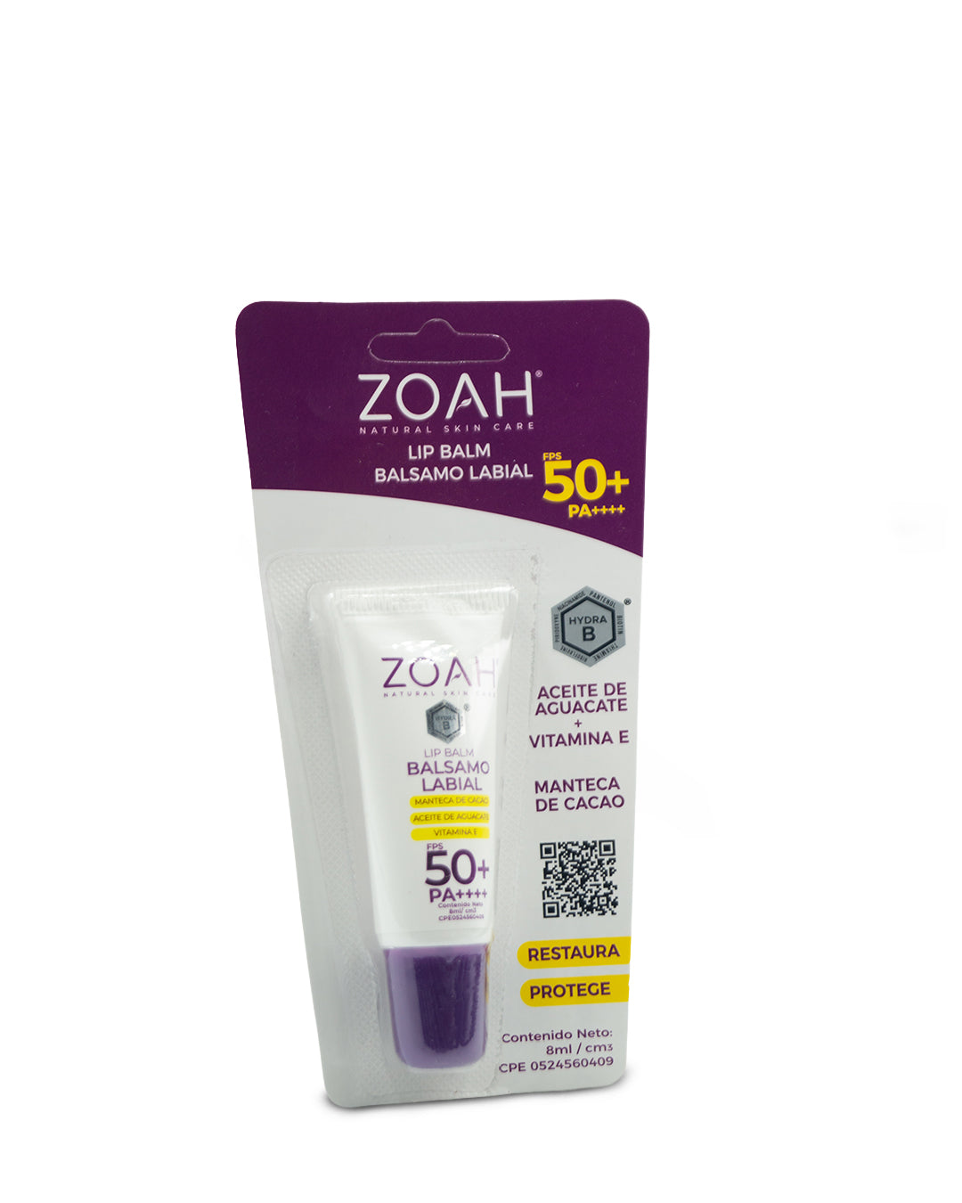 Zoah Sun care bálsamo labial restaura y protege FPS 50 8mL