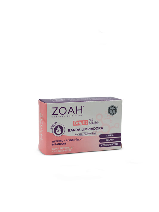 Zoah Bright skin barra limpiadora facial y corporal 90g