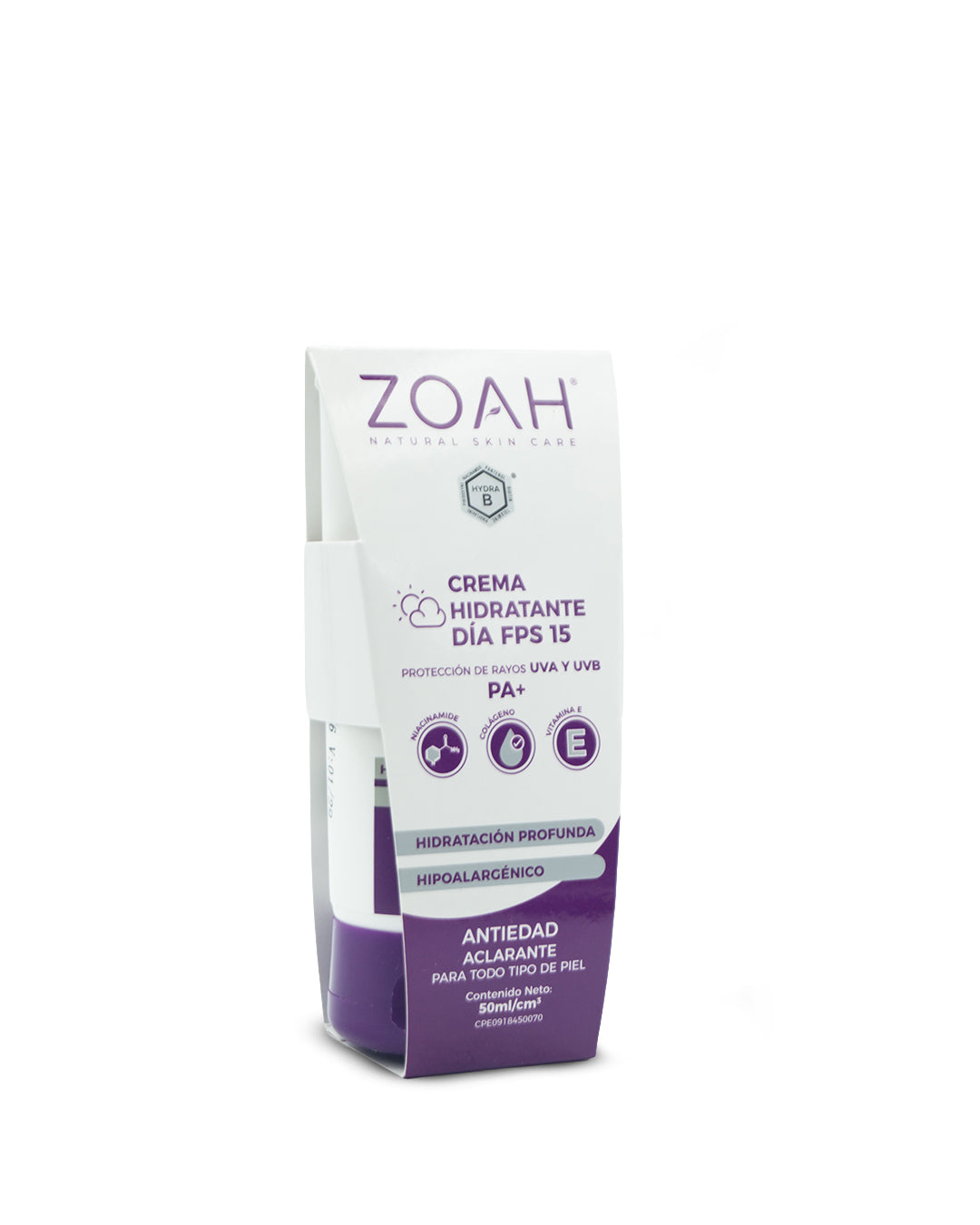 Zoah Facial hidratante dia crema FPS 15 50mL