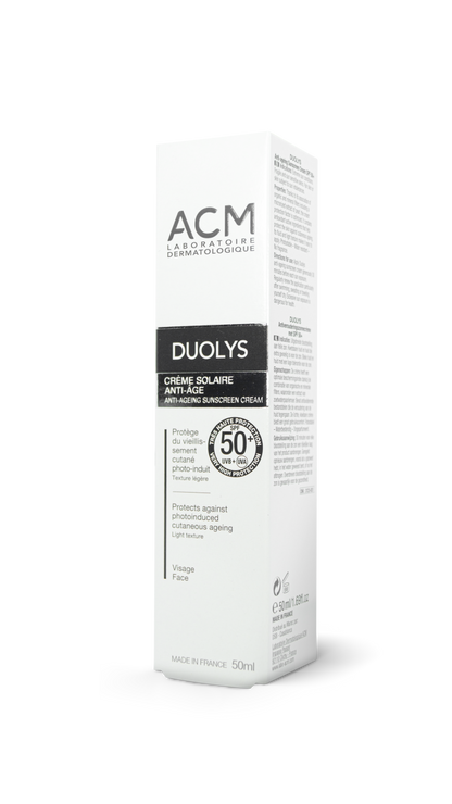 Duolys crema fluida FPS 50 protector antiedad 50mL. ACM