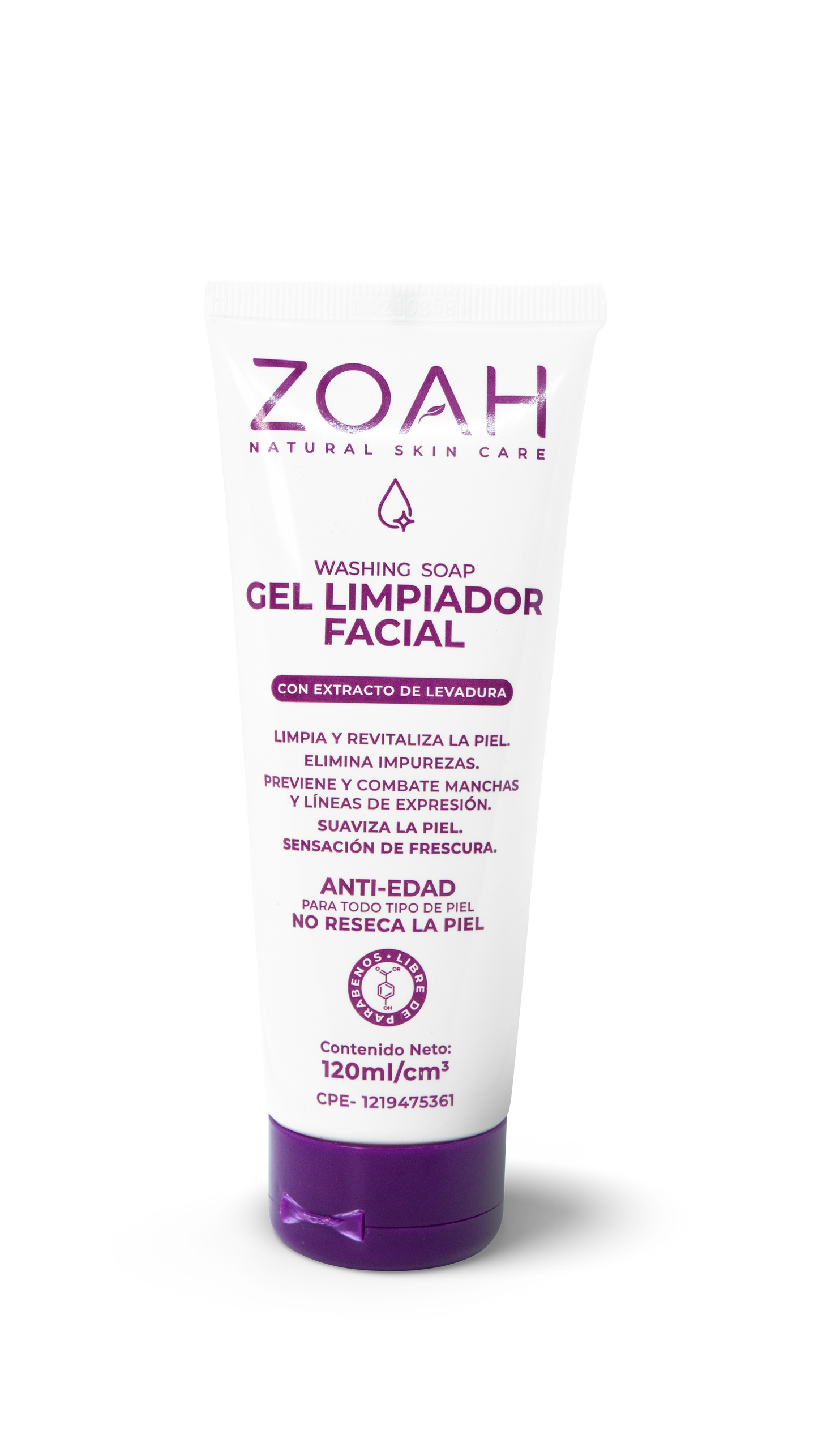 Zoah gel limpiador facial 120mL