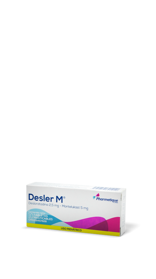 Desler M pediátrico tabletas masticables 2,5mg/5mg